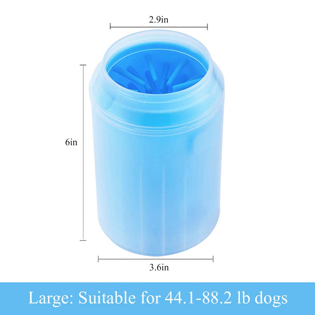 Scovolino per Cani Zoccolo per Gatti Rondella per Artigli Spazzola in Silicone per Mini Animali Domestici di Taglia Piccola (Grande, Blu)