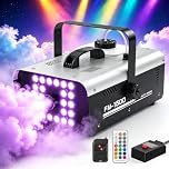 Fog Machine 1500W Smoke Machine 20000 CFM with 24 LED Lights & 13 Colors