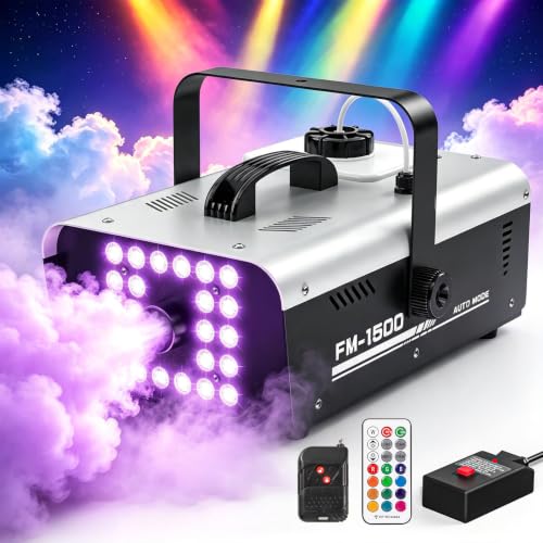1500W Nebelmaschine 20000 CFM Rauchmaschine mit 24 LED RGB & 13 Farben