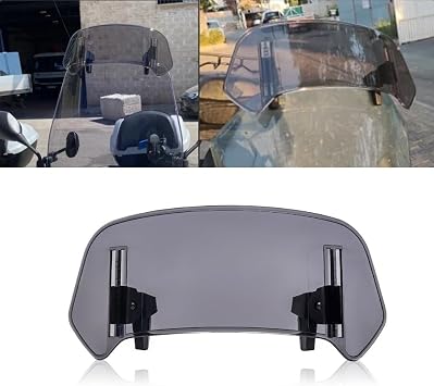 Motorcycle Windshield for Piaggio Typhoon 125 2011-2019, Heightened Windshield Spoiler Clip Windshield Deflector Protector Adjustable Motorcycle Windshield Extension,B/280