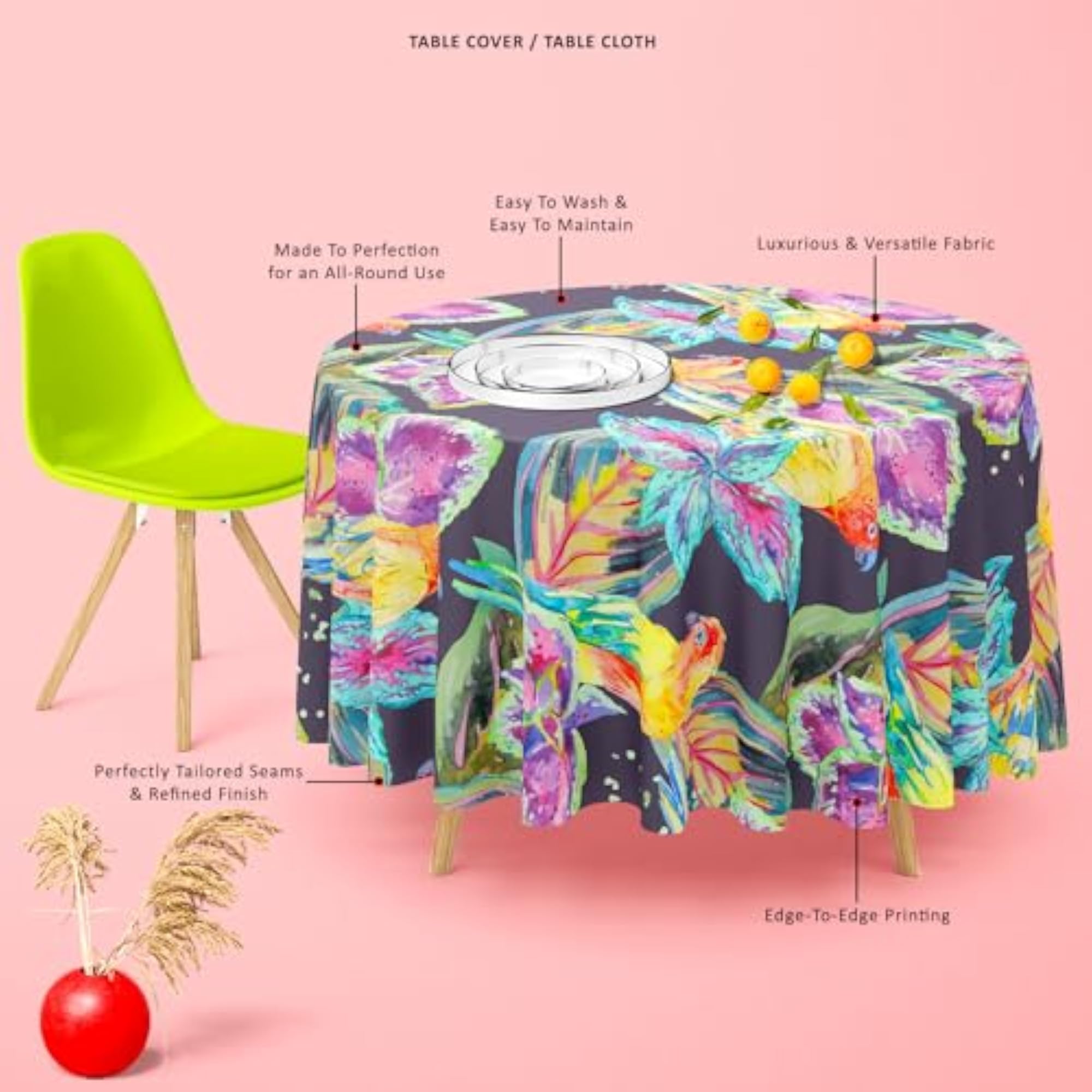 Exotic Art D1 Table Cloth Cover for Dining & Center Table