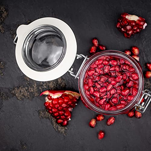 Aster 8 Pcs Replacement Silicone Jar Gaskets, Airtight Silicone Jar Rubbers Seals Rings For Mason Canning Jars Mouth Canning, 3.75 Inch (White) #TOP6