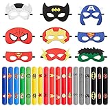🎈【Máscaras de Superhéroe】Las máscaras de superhéroe para niños están hechas de material de fieltro de alta calidad, seguro, no tóxico y respetuoso con el medio ambiente. Costura prolija y un corte limpio se adaptan perfectamente a la cara de todos los niños.