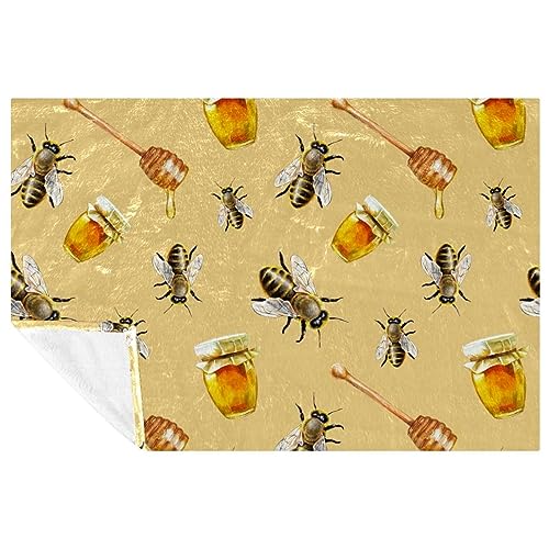Couverture abeille aquarelle pour éliminer les frissons sur le canapé - 2
