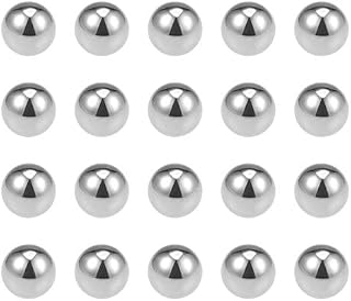 uxcell Precision Balls 1/4" Solid Chrome Steel G10 for Ball Bearing Keychain Wheel 50pcs