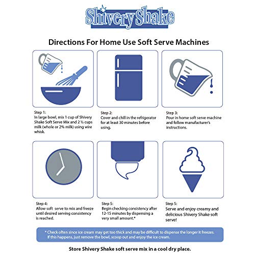Shivery Shake Vanilla Soft Serve Ice Cream Mix - 3.2 lb. bag - Creamy, Smooth, Easy-to-Make | Just Add Water | Perfect for Commercial & Home Machines - Thumbnail 4