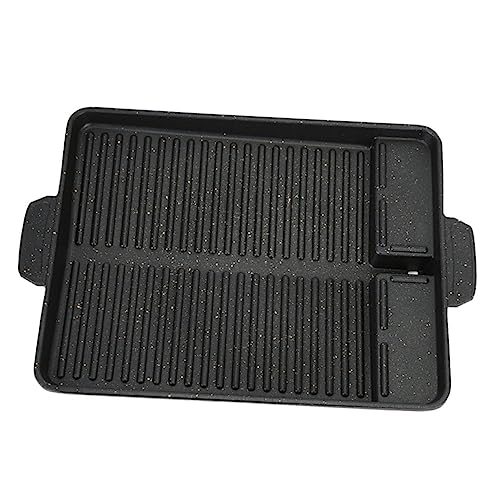 Teglia Da Forno Portatile Teglia Antiaderente Per Barbecue Per Uso Aperto Leggera e Facile Da Pulire in Alluminio Nero