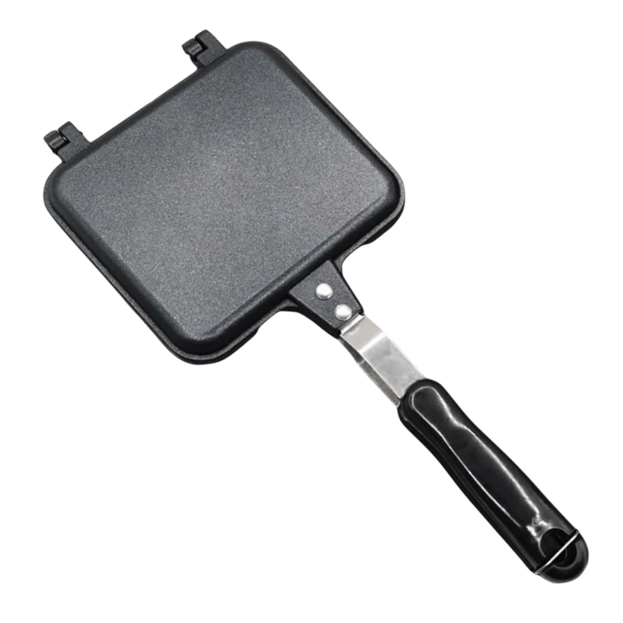 OKUMEYR Grilled Sandwich Maker Pan Non Stick Double Sided Frying Tool for Breakfast Waffles and Desserts for Gas and Cooking Family Camping Use