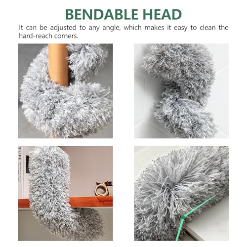Image of SetSail Dusters for Cleaning, 100-inch Extra-Long Cobweb Duster with Extension Pole, Bendable Microfiber Head & Cobweb Brush Washable Ceiling Fan Cleaner Duster Kit for High Ceilings, Corner