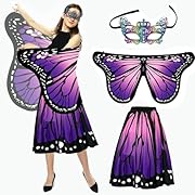 Bseical Пеперуда костюм дами пеперуда крила...