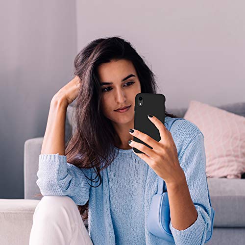 Cordking Iphone Xr Case, Silicone Ultra Slim Shockproof Phone Case With [Soft Anti-Scratch Microfiber Lining], 6.1 Inch, Black #TOP6