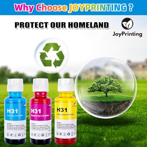 JoyPrinting 31 Ink 70ml Bottle Set Compatible with HP 31 Ink Bottles for Smart Tank 502 510 513 514 517 532 533 534 536 539 617 670 675 720 725 750 755 790 795 Smart 551571 651 655 (C/M/Y, 3-PK) - Image 8