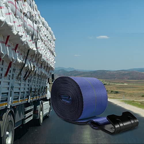 Vevor Truck Straps 4" X30' Winch Straps With A Flat Hook Flatbed Tie Downs 15400Lbs Load Capacity Flatbed Strap Cargo Control For Flatbeds, Trucks, Trailers, Farms, Rescues, Tree Saver, Blue(4 Pack) #TOP7