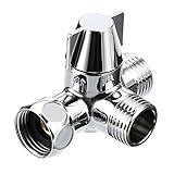 Sumnacon Solid Brass Shower Arm Diverter Valve,Handheld Shower and Shower Head Shower Arm 2-Way Diverter for Handshower Universal Component, Replacement Part for Hand Held Showerhead/Fixed Spray Head