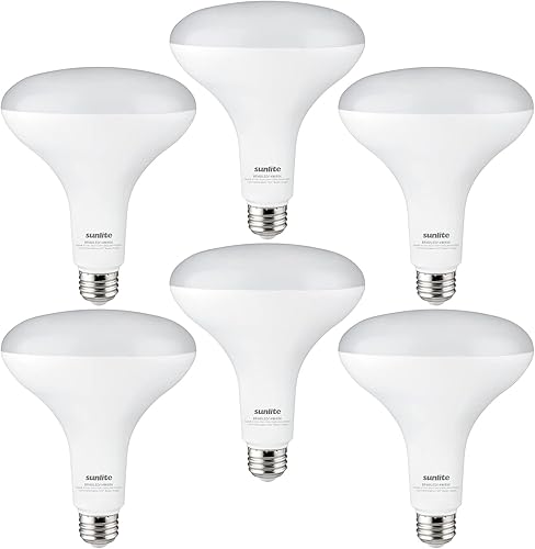 Sunlite 41191 Bombilla LED BR40 empotrable, 14 W (equivalente a 85 W), 1060 lúmenes, base media (E26), regulable, inundación, certificación UL, 6500
