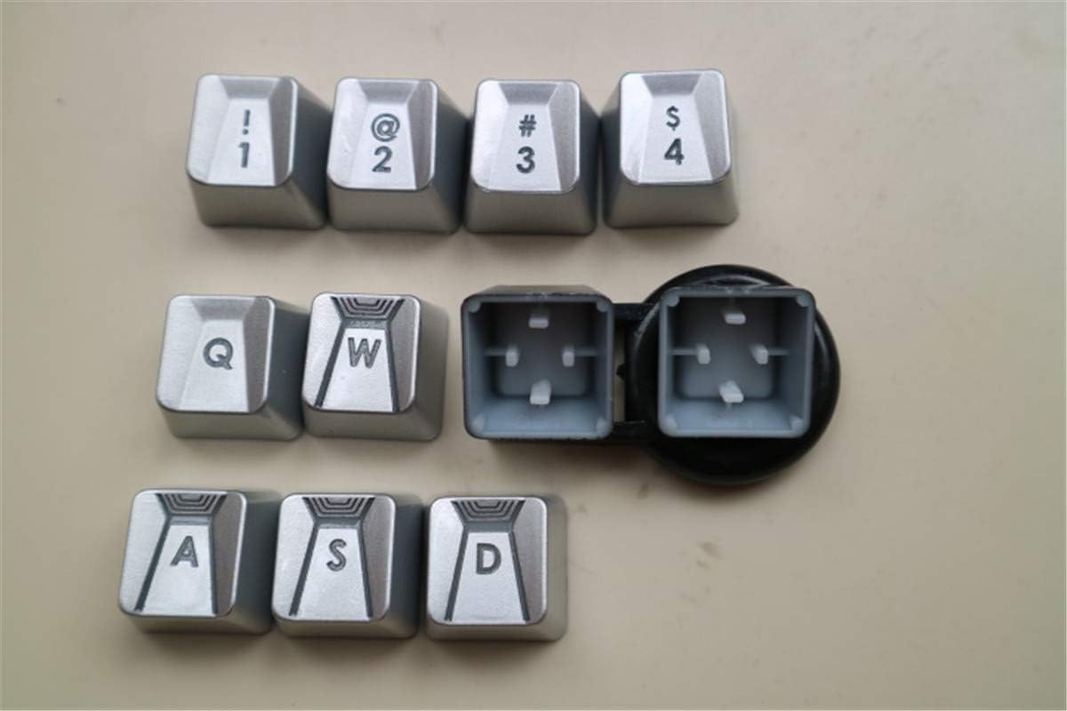 1 Keyset Romer-G Switch Translucent Backlit Keycap WASD QWER Gaming Key Cap for Logitech G310 GPRO G413 G613 G810 K840 G910 Mechanical Keyboard (Red)
