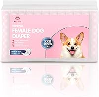 Vista 2 de Pañales desechables para perras, pañales para cachorros con cintura elástica ajustable para perras o gatos en celo, incontinencia, pañal