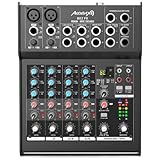 6 CANALES: Esta mesa de mezclas es compatible con varias conexiones de dispositivos ya que dispone de 6 canales, de los cuales 4 canales estéreo con RCA, 2 canales para micrófonos con 1 envío de efectos en cada canal. El sonido estéreo hace que el sonido sea más delicado y más saturado.