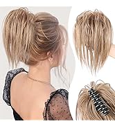 HMD Messy Bun Hair Piece Claw Clip Hair Bun Wavy Curly Chignon Hair Bun for Women Extensions Tous...