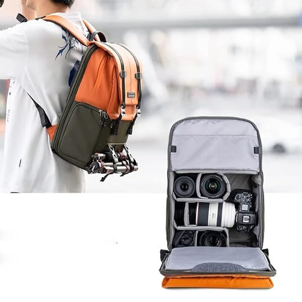 JHDFH Capaciteit Fotografie Rugzak Waterdichte multifunctionele cameratas SLR cameratas Statieftas (Color : C, Size : One size)