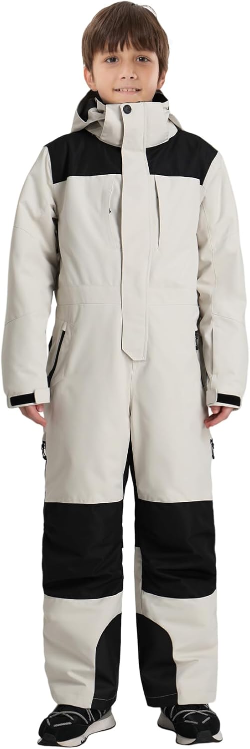 GSOU SNOW Kids Snow Suit One Piece Ski Suit Boys Girls Snowboard Jumpsuits Waterproof Youth Snowsuit Outfit