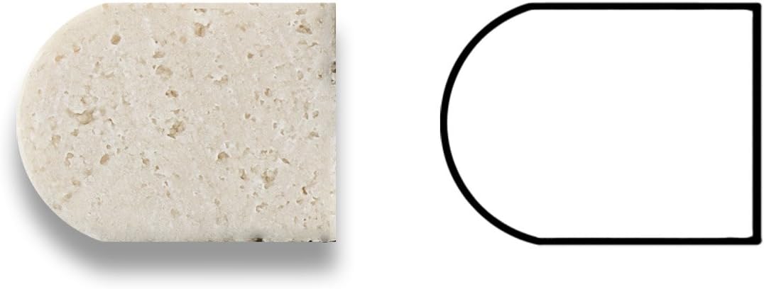Ivory Travertine 1/2 X 12 Pencil Liner Trim Molding, Honed - Box of 5 pcs.