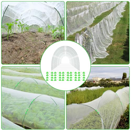 161 PCS Greenhouse Hoops Kit 7 FT Garden Tunnel Hoops for Raised Beds — view 5