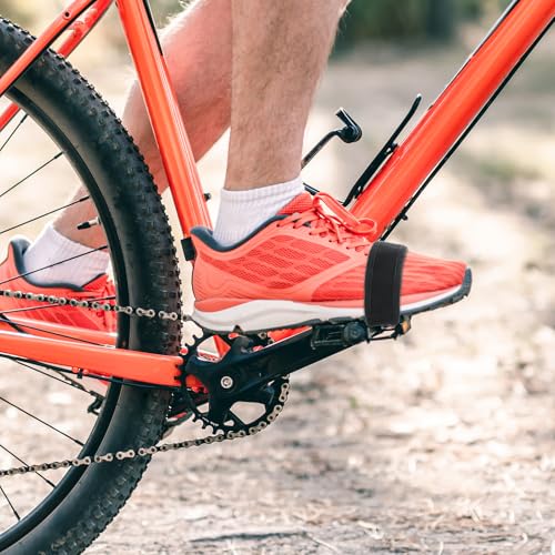 2 Pcs Bike Pedal Straps Toe Clips Straps Adjustable Anti-Slip Cycling Kids Bike Foot Pedal Strap Bicycle Feet Strap Cleats Parts (Black)