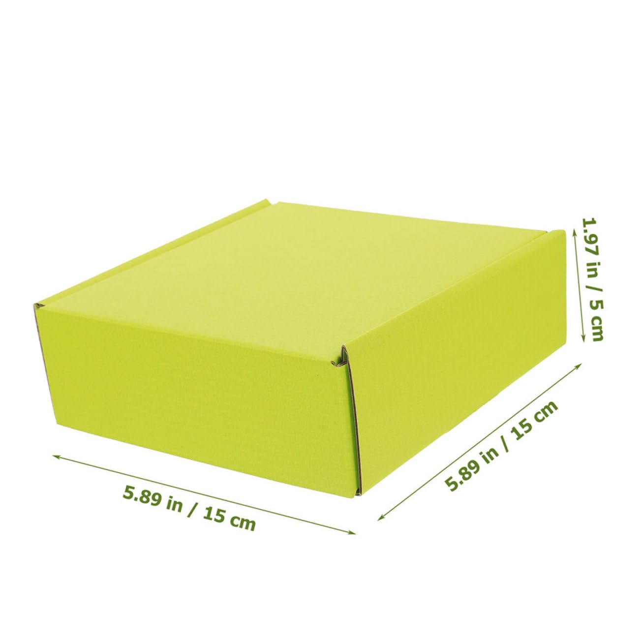 Angoily Papierschachtel Dünn aber Hart aus Wellpappe 10 Stück Grüne Stabile Versandkartons ohne Kleber oder Klebeband Zusammenbaubar zum Mailing und Aufbewahrung