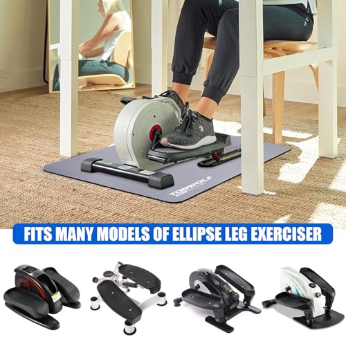 Image of TOBWOLF Non-Slip Workout Mat for Ellipse Leg Exerciser, Ellipse Machine Mat, Exercise Mat for Under Desk Ellipticals, Suitable for Electric Seated Foot Pedal Exerciser, Stability & Floor Protection