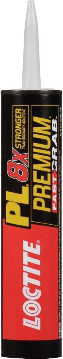 Loctite PL Premium Fast Grab Polyurethane Construction Adhesive, Gray, 10 fl oz Cartridge, 1 Pack