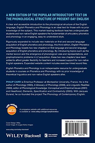 English Phonetics and Phonology: An Introduction