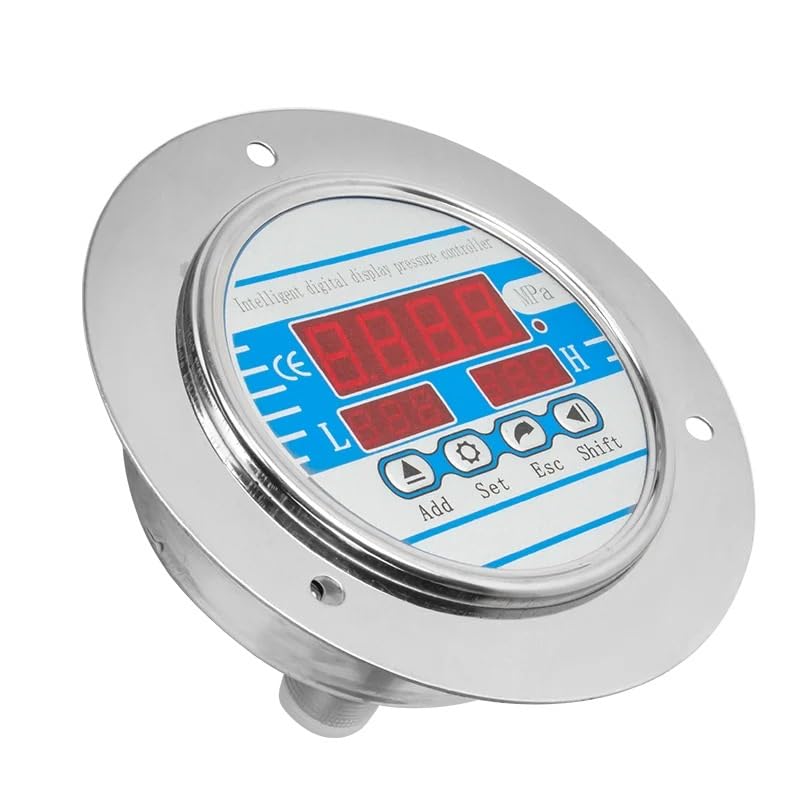 Manómetro Digital de 0-60Mpa, manómetro hidráulico contacto electrónico con esfera 100mm, calibre presión 200bar y 400 Bar, G1-2 M20 x 1,5(M20-1.5 Axial,0-10Mpa)