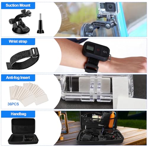 85-in-1 Action Kamera Zubehör Set, Zubehör-Set für Action Cam,Kompatibel mit DJI, Xiaoyi, SJCAM, GoPro, EZVIZ und Anderen Actionkameras