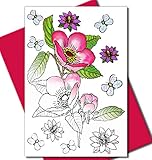 Art Eclect Adult Coloring Flower Greeting Cards for Birthdays, Anniversary, Thank You and Sympathy...