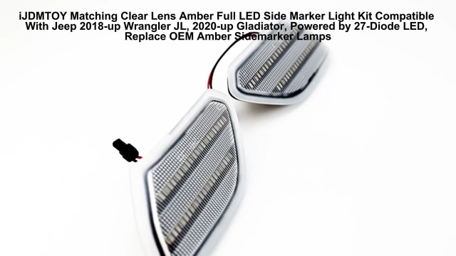 インテリジェント本体、シークレンザー、プライマーライト Amazon.com: iJDMTOY Matching Clear Lens Amber Full LED Side Marker