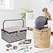 Large Sewing Box Organizer with Accessories Sewing Basket with Supplies DIY Sewing Kits for Adults, Purple Floral