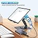 Adjustable Tablet Stand with USBC Hub 7-in-1, Aluminum Tablet Holder with Docking Station, 360° Swivel Base, 4K HDMI, 100W PD Charging, USB 3.0, SD/TF Reader, 3.5mm Audio, for iPad with USB-C Port