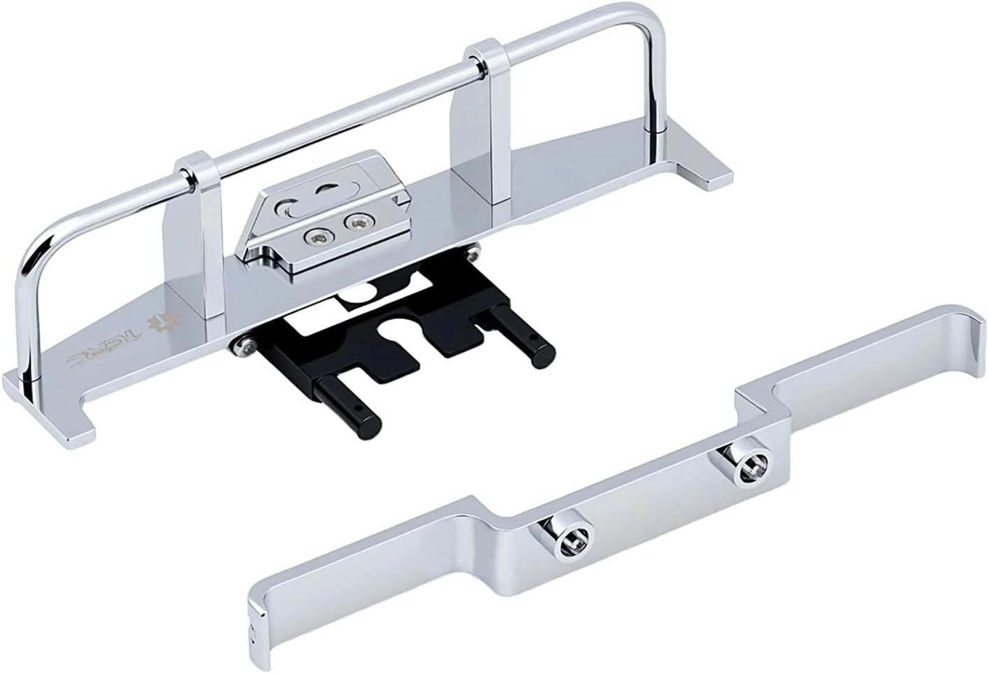Aluminum Front and Rear Bumpers Set for 1/18 HPI Venture18 Upgrade Parts,Chrome