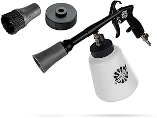 The Rag Company - Ultra AIR Blaster Plus - Deep Clean Interior Detailing Tool; Air and Liquid Combo; Durable Metal Design; Trigger Operated - Black