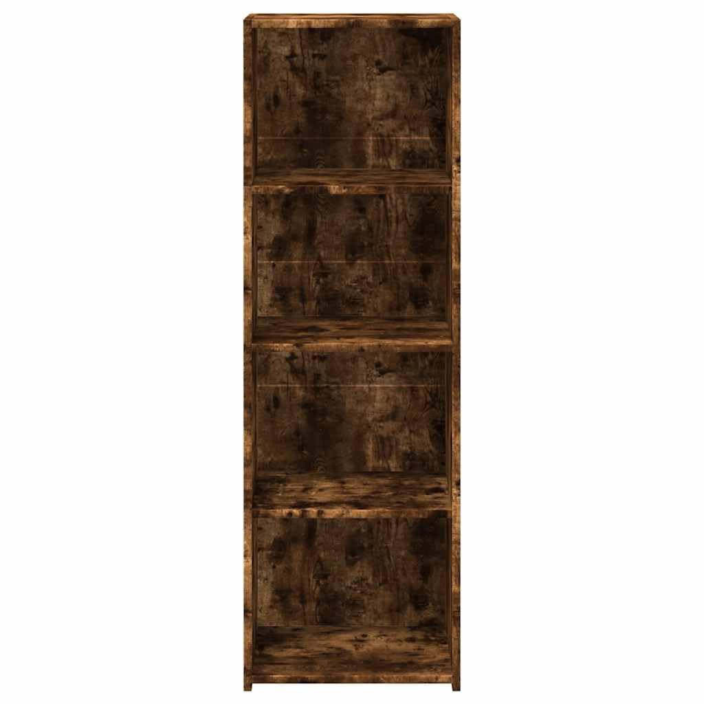 Smoked Oak Engineered Wood Slim Highboard, 40x41x124 cm | Provides compact vertical storage for living rooms, hallways, and entryways.