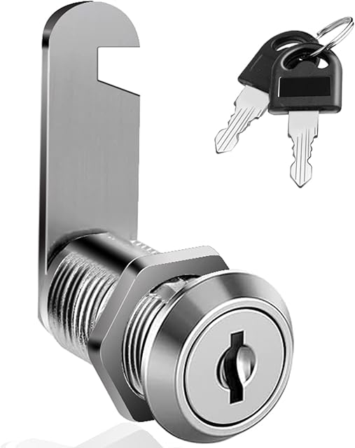 Cam Lock, Cupboard Cabinet Door Locks, Drawer Cabinet Locking Security Mailbox Lock Cabinet Drawer Cupboard Cam Lock Letter Box Locks (2 Keys) (20mm)
