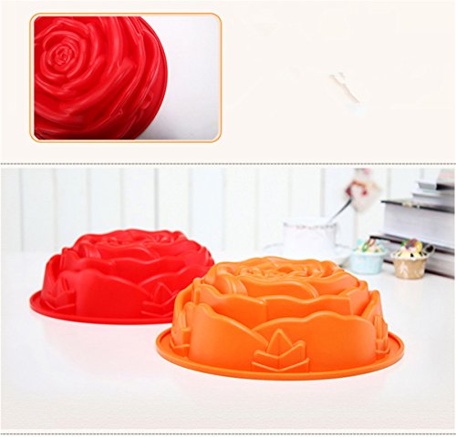 1 Stück Valentinstag Silikon Backformen Ø 24cm, FantasyDay Antihaftbeschichtet Silikon Kuchenform Muffinbackformen Brotbackform für Muffin Kuchen Pudding Torte - Hochwertige Silikonbackform Kastenform