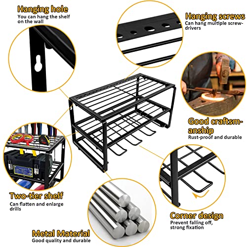 Power Tool Organizer,3 Layers Heavy Duty Floating Tool Shelf,Power Tool Storage,Metal Power Tool Holder,Wall Mounted Storage Rack For Handheld & Power Tools ,Tool Organizers And Storage #TOP1