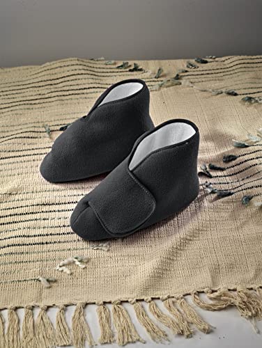 Silverts-Adaptive-Clothing-Footwear-Mens-Womens-Extra-Wide-Soft-Fleece-Diabetic-Bootie-Slippers-for-Seniors