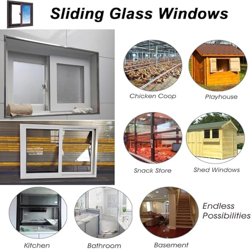 Ventanas de vidrio para sótanos y cocinas de restaurante con aluminio blanco grande 7