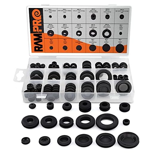 125pc 18 Sizes Rubber Grommet Kit - Includes Rubber Grommets for Wiring, Rubber Hole Plugs, and Automotive Firewall Grommet (1/4” 5/16” 1/2” 7/32” 3/8” 9/16” 5/16” 5/8” 3/4” 7/8” 15/16” 21/32” 1”)