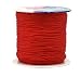 Mandala Crafts Nylon Satin Cord, Rattail Trim Thread for Chinese Knotting, Kumihimo, Beading, Macramé, Jewelry Making, Sewing (0.5mm 164 Yards, Red)
