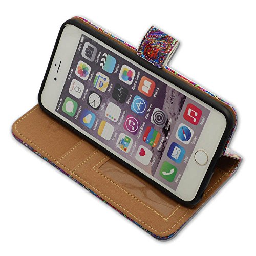 Iphone 6S Case,Iphone 6 Case, Bfun Packing Bcov Bright Paisley Pattern Card Slot Wallet Leather Cover Case For Iphone 6 6S #TOP5