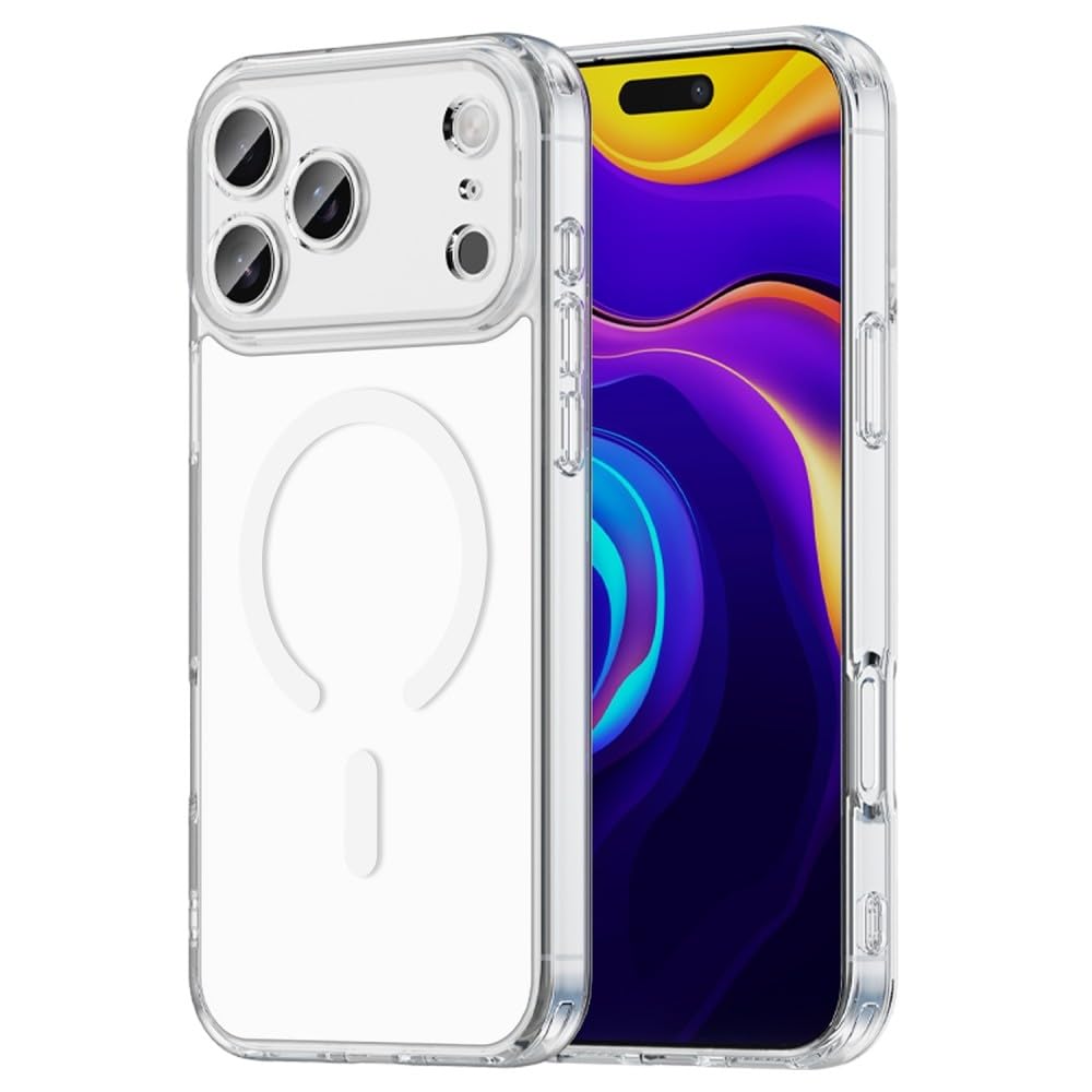 Generic Custodia compatibile con iPhone 16 Pro (colore: trasparente) Custodia Magneitc antiurto in silicone trasparente